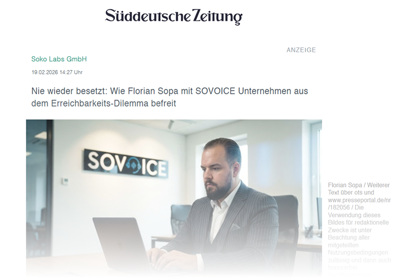 SoVoice in der Süddeutschen Zeitung